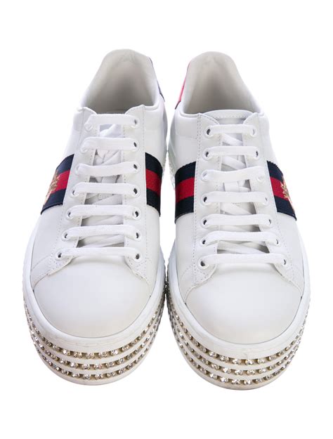 crystal gucci sneakers|gucci jeweled sneakers price.